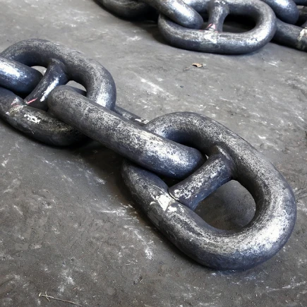 Cadena de anclaje de eslabones marinos U2 U3 de grado pintado de negro de alta calidad