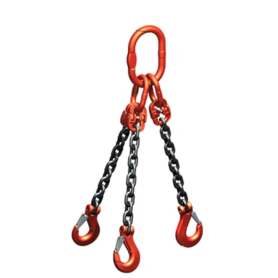 Eslingas de cadena de tres patas con factor de seguridad de elevación de grado 80