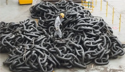 Cadena de ancla marina del eslabón del perno prisionero de la cadena de ancla del grado U2 U3