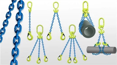 Aparejo de cadena de elevación Multi Legs G80 con diferentes ganchos